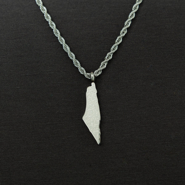 Ayatul Kursi Country Map Necklace | Men - Nominal