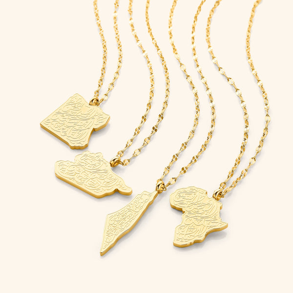 "Home is Where the Heart is" Map Necklace | Women - Nominal