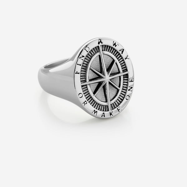 "Find a Way" Compass Ring | Men - Nominal
