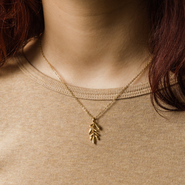 Hanging Olive Branch Necklace - Nominal